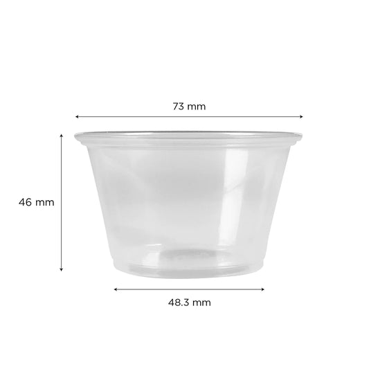4 oz PP Plastic Portion Cups, Clear