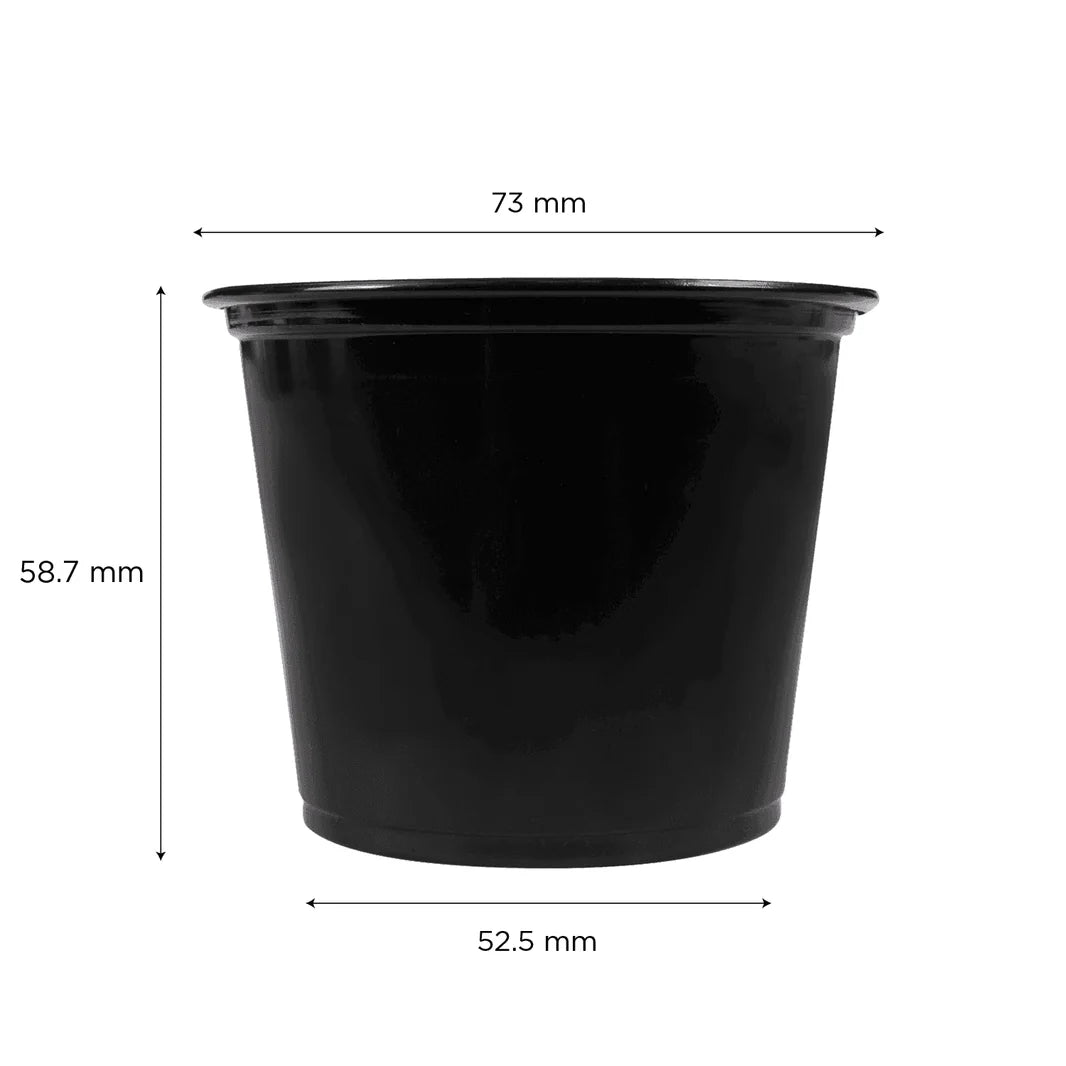 5.5 oz PP Plastic Portion Cups, Black