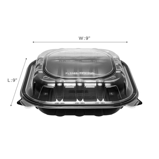 9"x 9" Premium PP Hinged Container