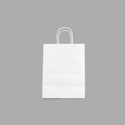 Balboa Paper Shopping Bag with Twisted Handles, White