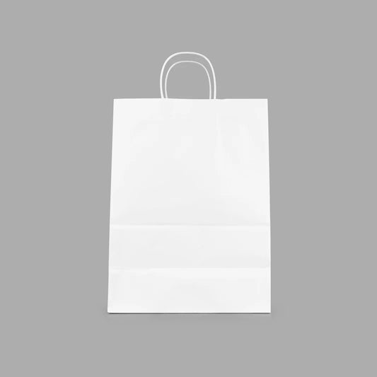 Laguna Paper Shopping Bag with Twisted Handles, White