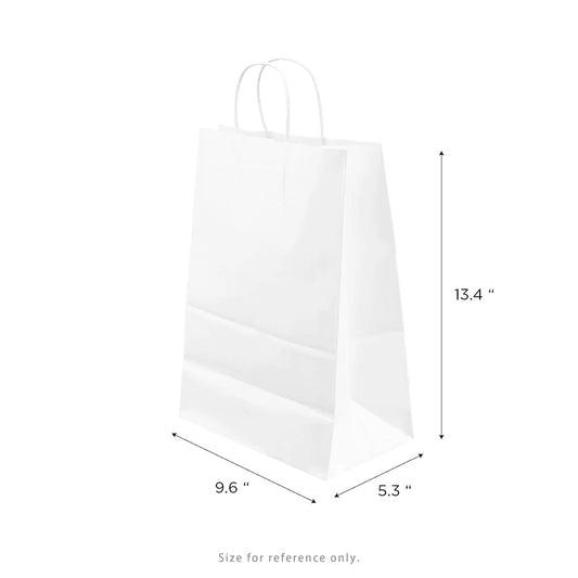 Laguna Paper Shopping Bag with Twisted Handles, White