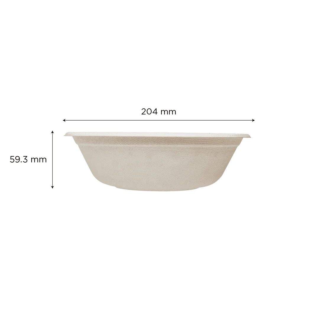 32oz PFAS Free Bagasses Round Bowl