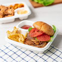 PFAS Free Bagasse Nacho Tray, 2 Compartments