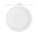 6" PFAS Free Compostable Bagasses Round Plates, White