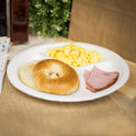 9" PFAS Free Compostable Bagasse Round Plates, White, 3 Compartments