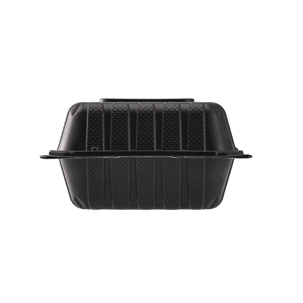 6" x 6" Mineral Filled PP Hinged Container, Black