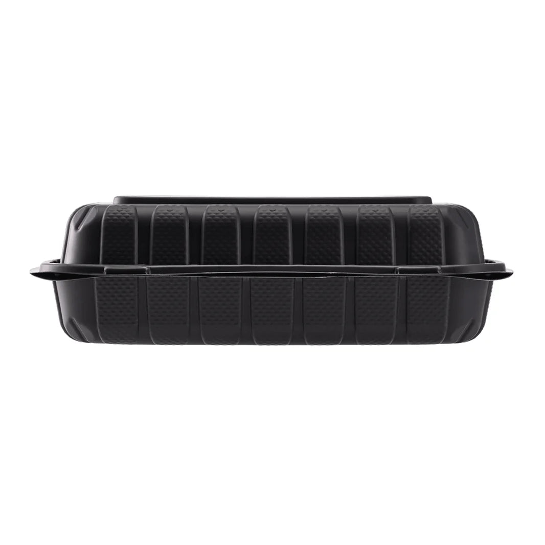 9" x 6" Mineral Filled PP Hinged Container, Black