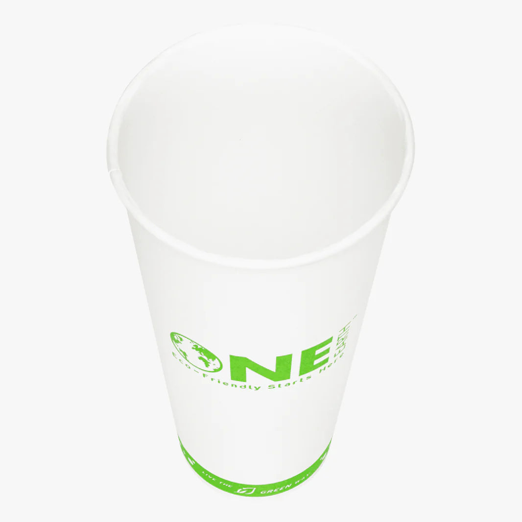 90mm 24oz Eco-friendly Paper Hot Cups, One Earth Print