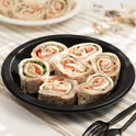 10.25" Mineral Filled PP Round Plate, Black, 1 Compartment