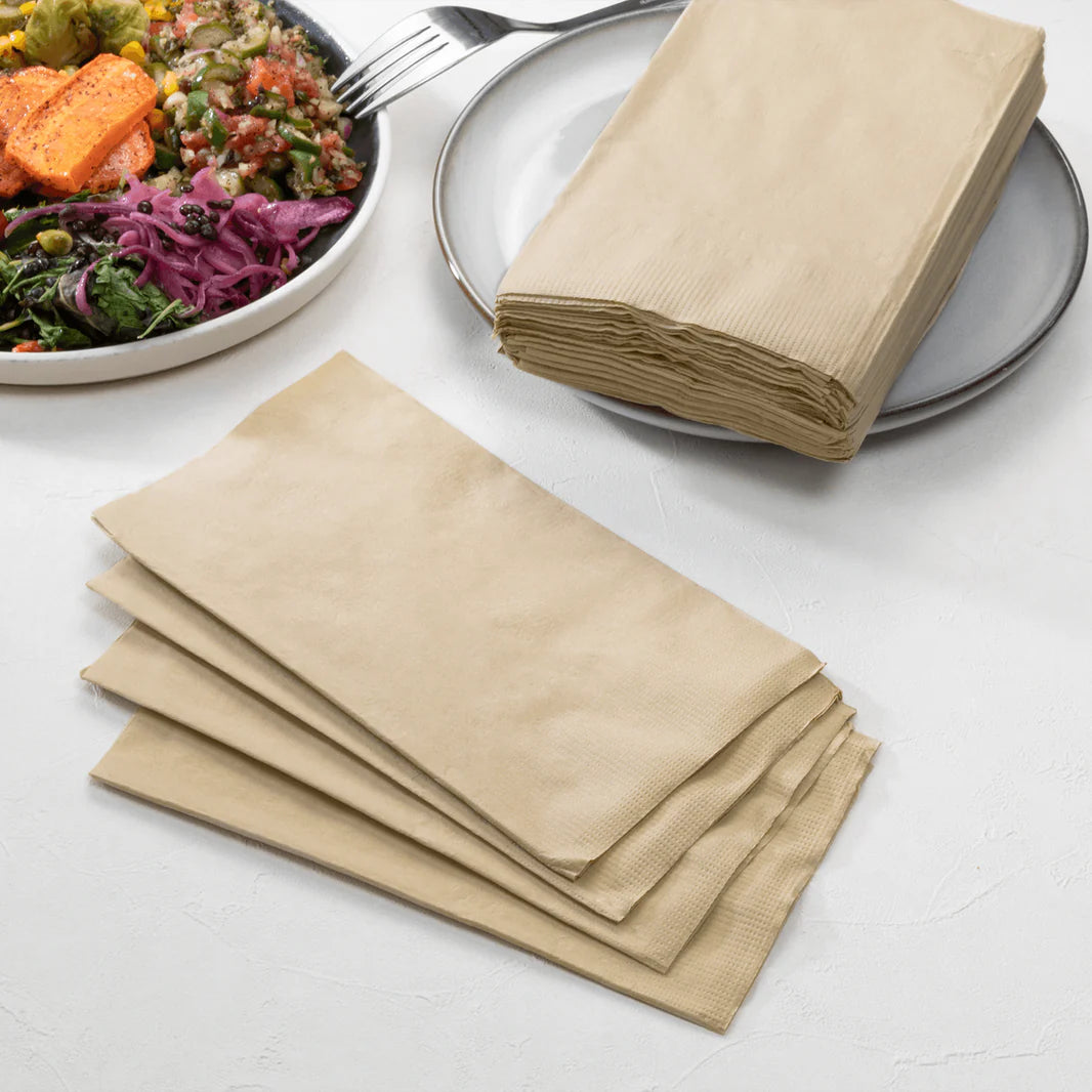 15"x17" 2 Ply Dinner Napkins, Kraft