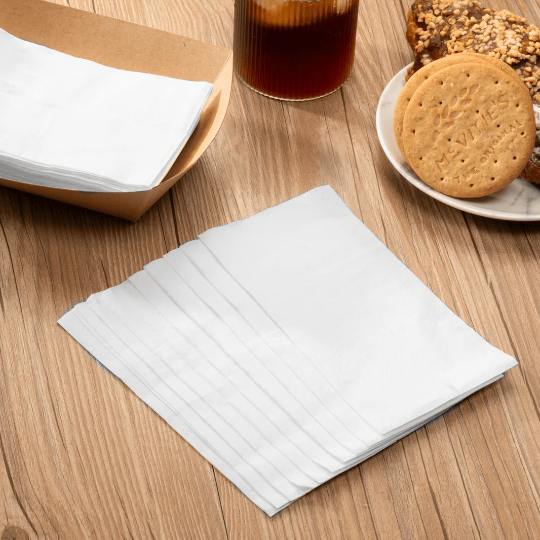 13.5"x7" Tall Fold Dispenser Napkins, White