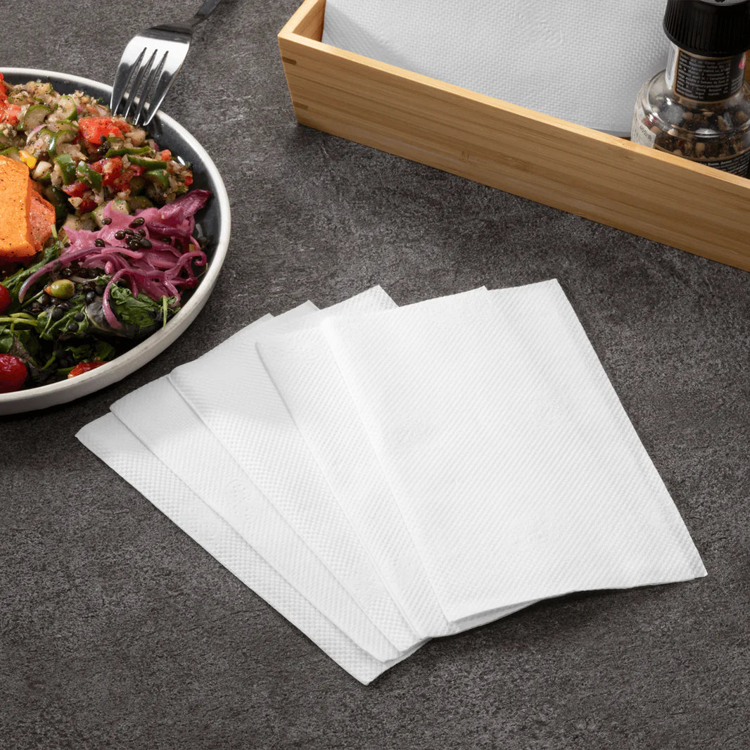 8"x6.5" Interfold Dispense Napkins, White