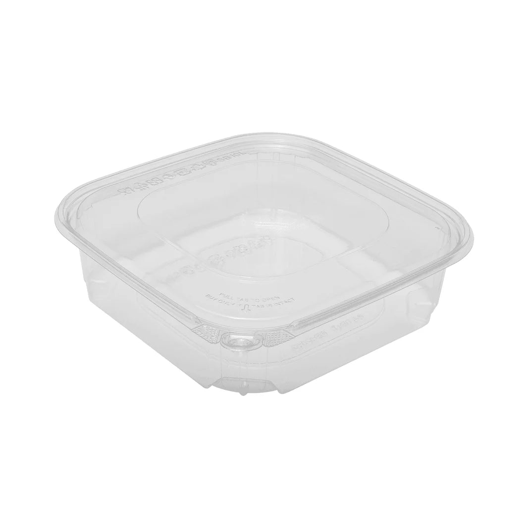 48oz PET Tamper Resistant Deli Container with Flat Lid