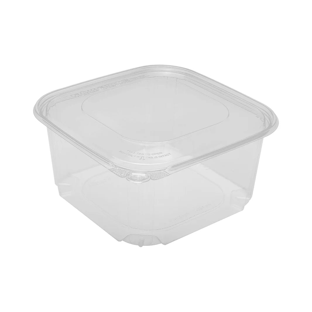 64oz PET Tamper Resistant Deli Container with Flat Lid