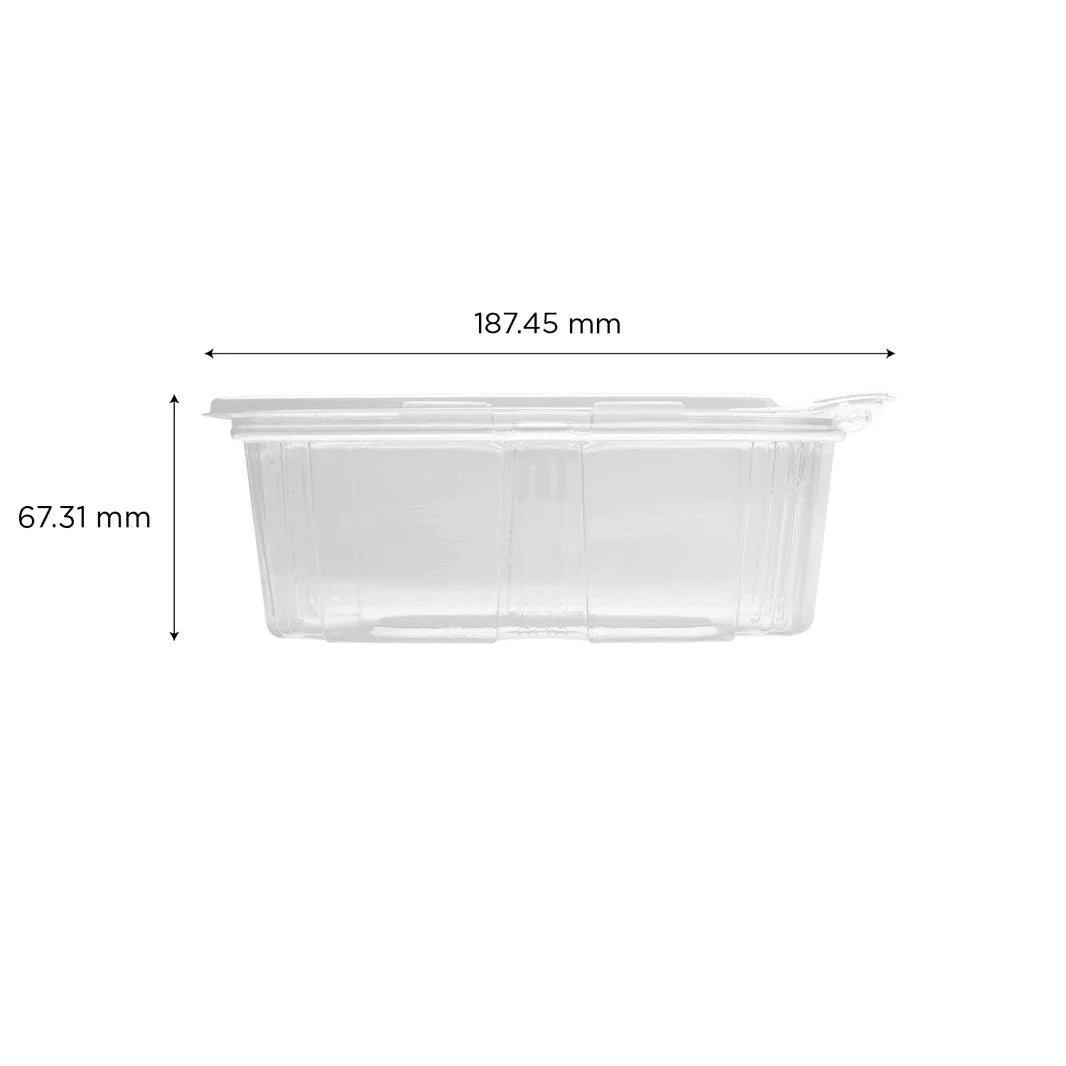 32oz PET Plastic Tamper Resistant Hinged Deli Container with Lid