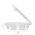 36oz PET Tamper Resistant Hinged Deli Container w/Flat Lid, Rectangular