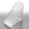 17oz PET Tamper Resistant Hinged Sandwich Wedge Container, Clear