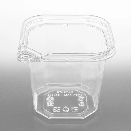 24oz PET Tamper Resistant Square Container, Clear