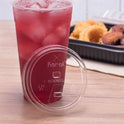 98mm PET Strawless Sipper Lid for 12-24oz PET Cup