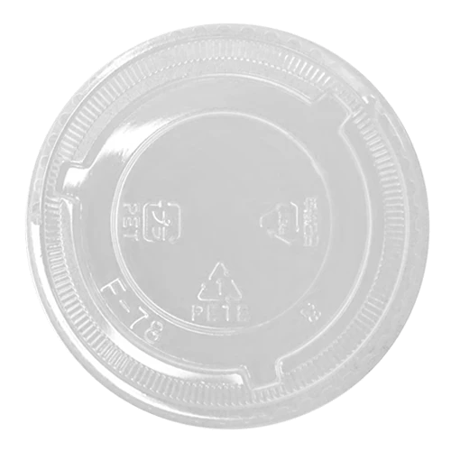 78mm PET Plastic Flat Lids, No Hole