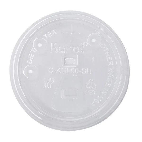 90mm PET Plastic Strawless Sipper Lids