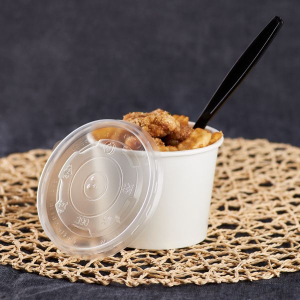 12oz PP Plastic Food Container Flat Lids (100mm)