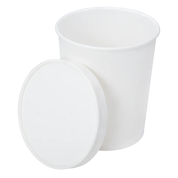 Paper lid for 32 oz Gourmet Paper Cold/Hot Food Containers