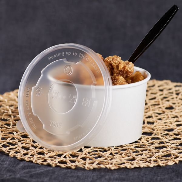 20oz PP Plastic Food Container Flat Lids (127mm)