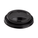 80mm PP Sipper Dome Lid  for 8oz Paper Hot Cup, Black