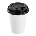 80mm PP Sipper Dome Lid  for 8oz Paper Hot Cup, Black