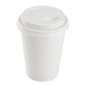 80mm PP Sipper Dome Lid for 8oz Paper hot Cup, White