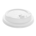 90mm Enclosure Lid for 10-24oz Hot Cups, White