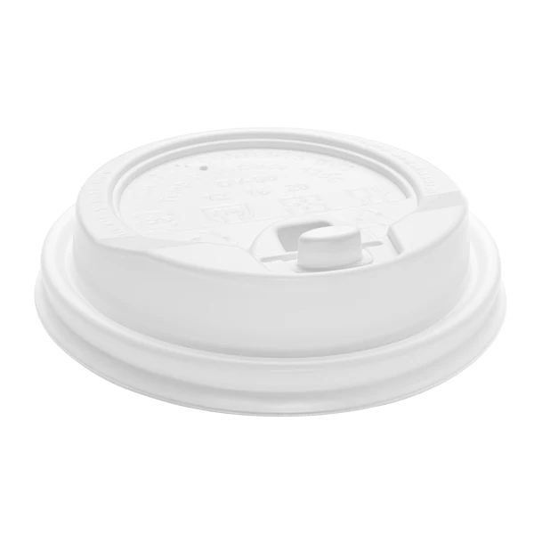 90mm Enclosure Lid for 10-24oz Hot Cups, White