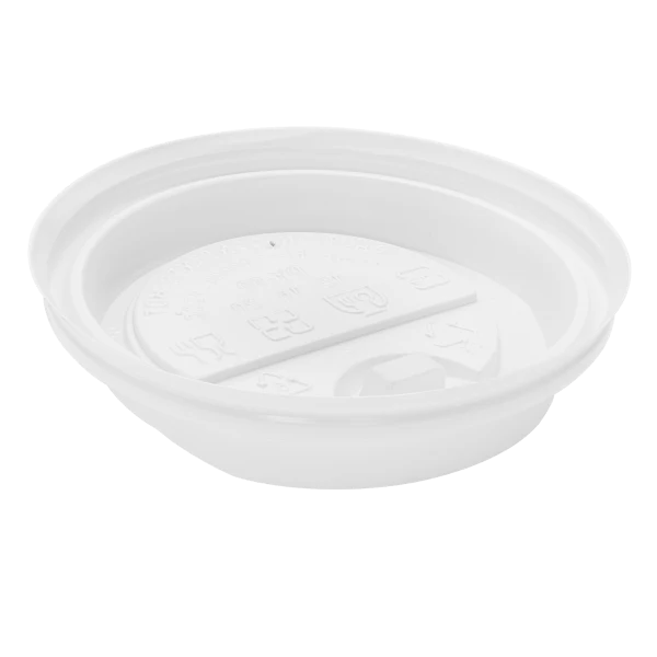 90mm Enclosure Lid for 10-24oz Hot Cups, White