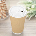 90mm Enclosure Lid for 10-24oz Hot Cups, White