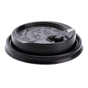 90mm Enclosure Lid for 10-24 Hot Cups, Black