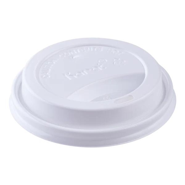 90mm Sipper Dome Lid for 10-24oz Hot Cups, White