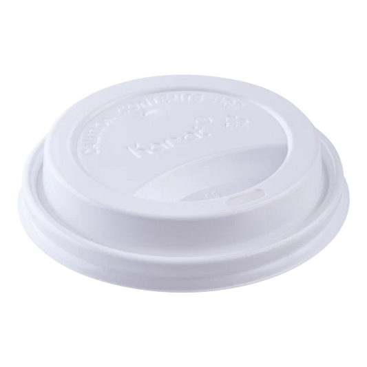 90mm Sipper Dome Lid for 10-24oz Hot Cups, White