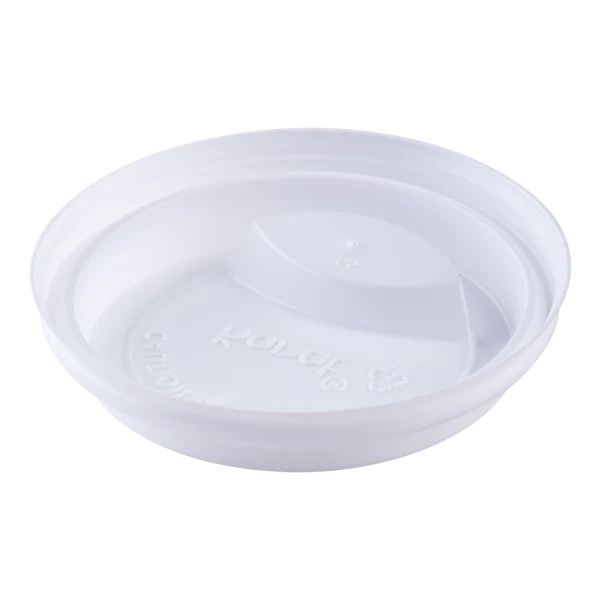 90mm Sipper Dome Lid for 10-24oz Hot Cups, White