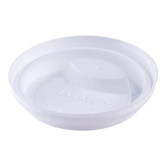 90mm Sipper Dome Lid for 10-24oz Hot Cups, White