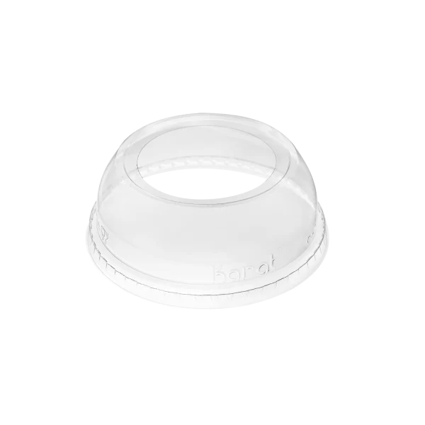 98mm PET Plastic Dome Lids, Wide Opening