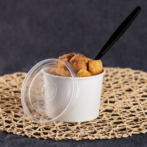 96mm PP Flat Lids for 6/10oz Paper and Gourmet Food Container