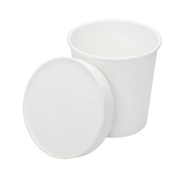 96mm Paper Lid for 6-16oz Gourmet Paper Cold/Hot food Container