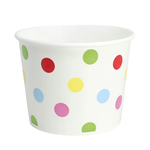 16oz Food Containers (112mm), Dots Print