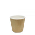 62mm 4oz Ripple Paper Hot Cups, Kraft