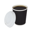 80mm 8oz Ripple Paper Hot Cup, Black