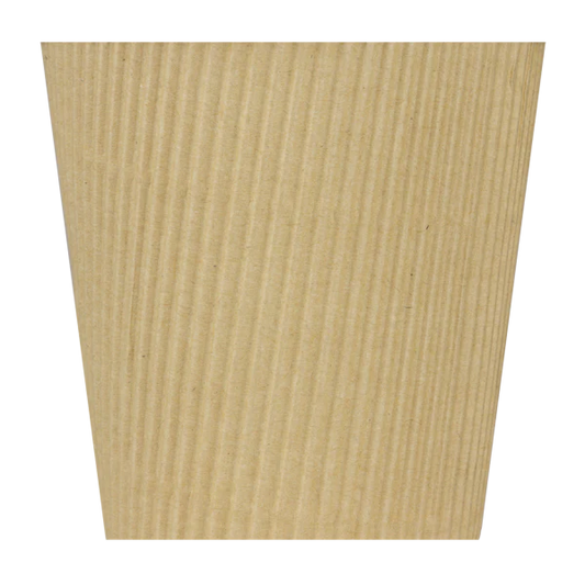 90mm 10oz Ripple Paper Hot Cup, Kraft