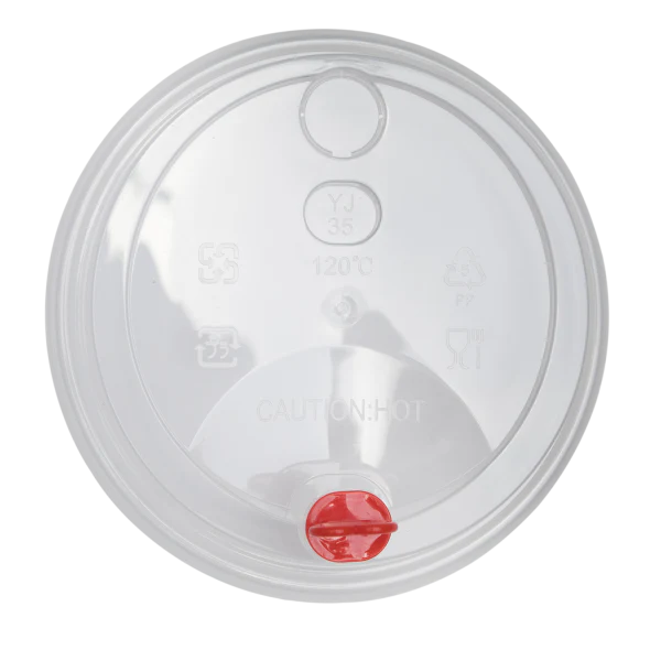 90mm Sipper Dome Lid for 16/24oz Tall Premium PP Plastic Cup, Clear