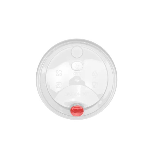 90mm Sipper Dome Lid for 16/24 oz Tall Premium PP Plastic Cup, White